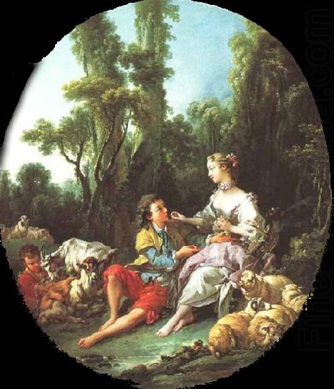 Francois Boucher Are They Thinking About the Grape china oil painting image